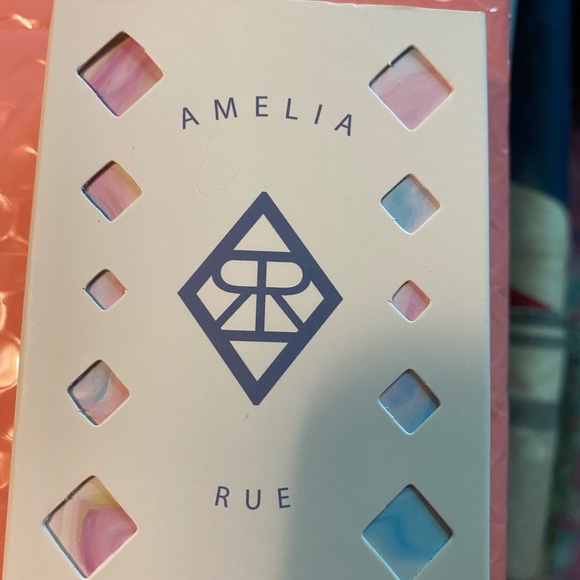 Amelia Rue Swarovski Rainbow Pride Bar Necklace NIB - Picture 6 of 6